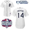 Custom Fan-Made Austin Jackson Detroit Tigers #14 White 2012 Baseball Jersey