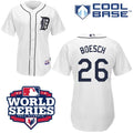 Custom Fan-Made Brennan Boesch Detroit Tigers #26 White 2012 Baseball Jersey