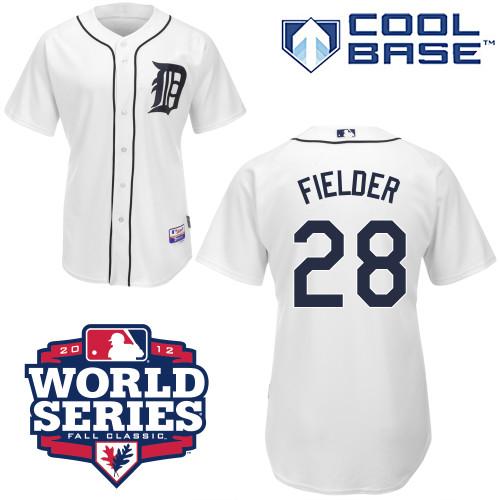Custom Fan-Made Prince Fielder Detroit Tigers #28 White 2012 Baseball Jersey