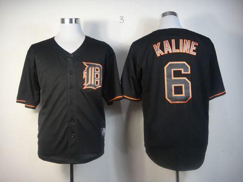 Custom Fan-Made Al Kaline Detroit Tigers #6 Black Baseball Jersey