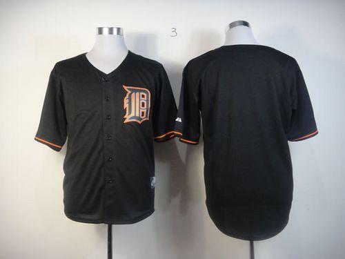 Custom Fan-Made Black Detroit Tigers Baseball Jersey Detroit Tigers Black Baseball Jersey