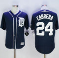 Custom Fan-Made Miguel Cabrera Detroit Tigers #24 Blue Baseball Jersey