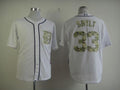 Custom Fan-Made Drew Smyly Detroit Tigers #33 White USMC Baseball Jersey
