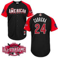 Custom Fan-Made Miguel Cabrera Detroit Tigers #24 Black 2015 All-Star Edition Baseball Jersey