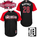 Custom Fan-Made Martinez Detroit Tigers #28 Black 2015 All-Star Edition Baseball Jersey