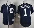 Custom Fan-Made Jose Iglesias Detroit Tigers #1 Blue Baseball Jersey