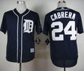 Custom Fan-Made Miguel Cabrera Detroit Tigers #24 Blue Baseball Jersey
