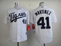 Custom Fan-Made Victor Martinez Los Tigres" Detroit Tigers #41 White Baseball Jersey