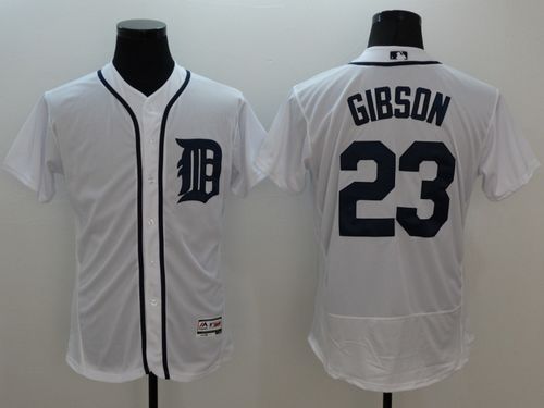 Custom Fan-Made Kirk Gibson Detroit Tigers #23 White Baseball Jersey