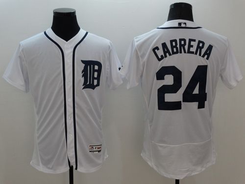 Custom Fan-Made Miguel Cabrera Detroit Tigers #24 White Baseball Jersey