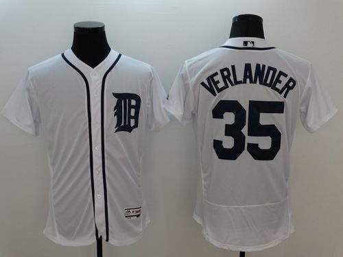 Custom Fan-Made Justin Verlander Detroit Tigers #35 White Baseball Jersey