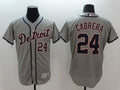 Custom Fan-Made Miguel Cabrera Detroit Tigers #24 Grey Baseball Jersey