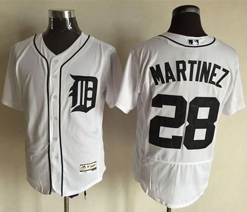 Custom Fan-Made Martinez Detroit Tigers #28 White Baseball Jersey