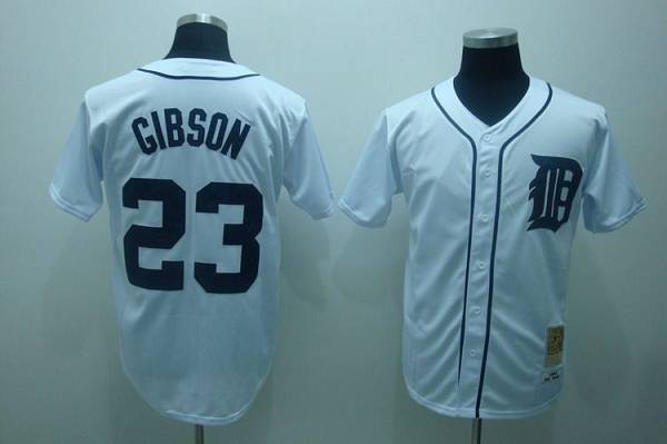 Custom Fan-Made Kirk Gibson Detroit Tigers #23 White Throwback Baseball Jersey