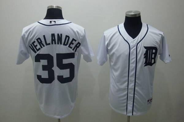 Custom Fan-Made Justin Verlander Detroit Tigers #35 White Baseball Jersey
