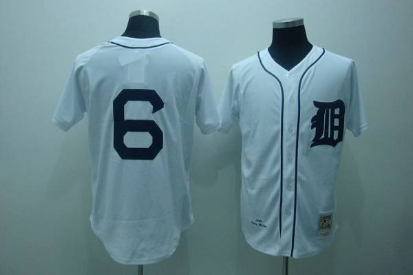 Custom Fan-Made Al Kaline Detroit Tigers #6 White Throwback Baseball Jersey