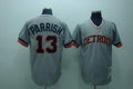 Custom Fan-Made Lance Parrish Detroit Tigers #13 Grey Throwback Baseball Jersey