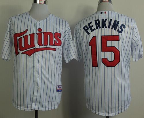 Custom Fan-Made Glen Perkins Minnesota Twins #15 White Baseball Jersey