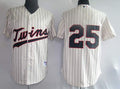 Custom Fan-Made Jim Thome Minnesota Twins #25 Baseball Jersey