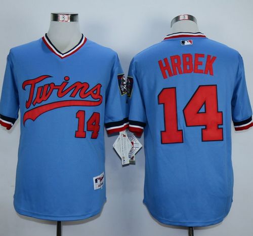 Custom Fan-Made Kent Hrbek Minnesota Twins #14 Blue 1984 Throwback Turn Back Clock Edition Baseball Jersey