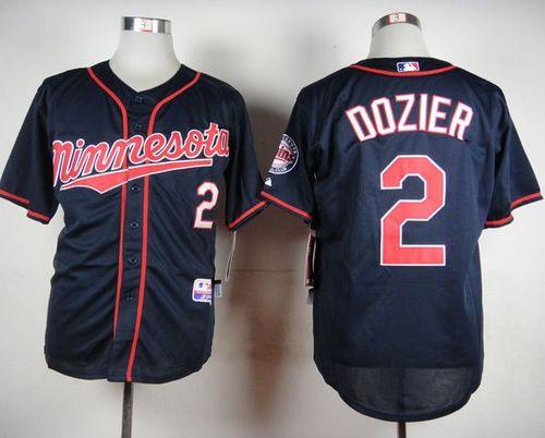 Custom Fan-Made Brian Dozier Minnesota Twins #2 Blue Baseball Jersey