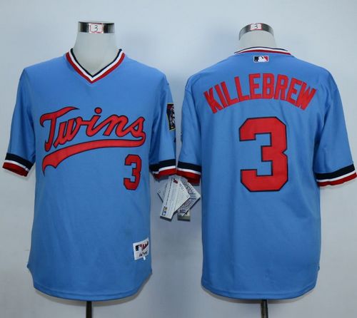 Custom Fan-Made Harmon Killebrew Minnesota Twins #3 Blue 1984 Throwback Turn Back Clock Edition Baseball Jersey