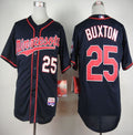 Custom Fan-Made Byron Buxton Minnesota Twins #25 Blue Baseball Jersey