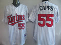 Custom Fan-Made Matt Capps Minnesota Twins #55 White Baseball Jersey