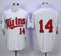 Custom Fan-Made Kent Hrbek Minnesota Twins #14 White 1991 Throwback Baseball Jersey