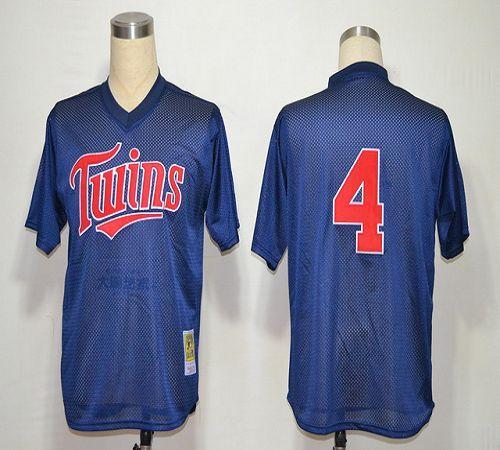 Custom Fan-Made Paul Molitor Minnesota Twins #4 Blue 1996 Baseball Jersey