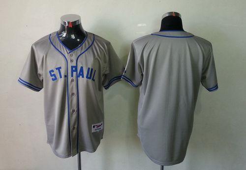 Custom Fan-Made Grey 1948 New Orleans Saints Football Jersey New Orleans Saints Grey 1948 Throwback Turn Back Clock Edition Baseball Jersey