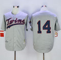 Custom Fan-Made Kent Hrbek Minnesota Twins #14 Grey 1969 Throwback Baseball Jersey