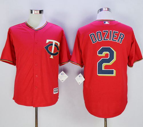 Custom Fan-Made Brian Dozier Minnesota Twins #2 Red Baseball Jersey