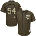 Custom Fan-Made Ervin Santana Minnesota Twins #54 Green Service Edition Baseball Jersey