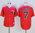 Custom Fan-Made Joe Mauer Minnesota Twins #7 Red Baseball Jersey