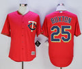 Custom Fan-Made Byron Buxton Minnesota Twins #25 Red Baseball Jersey