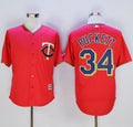 Custom Fan-Made Kirby Puckett Minnesota Twins #34 Red Baseball Jersey