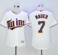 Custom Fan-Made Joe Mauer Minnesota Twins #7 White Baseball Jersey