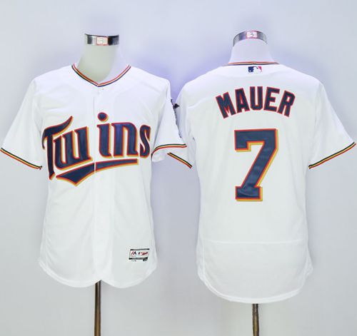 Custom Fan-Made Joe Mauer Minnesota Twins #7 White Baseball Jersey