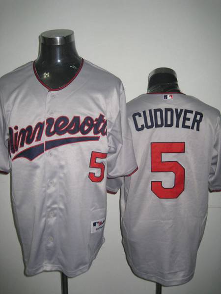 Custom Fan-Made Michael Cuddyer Minnesota Twins #5 Grey Baseball Jersey