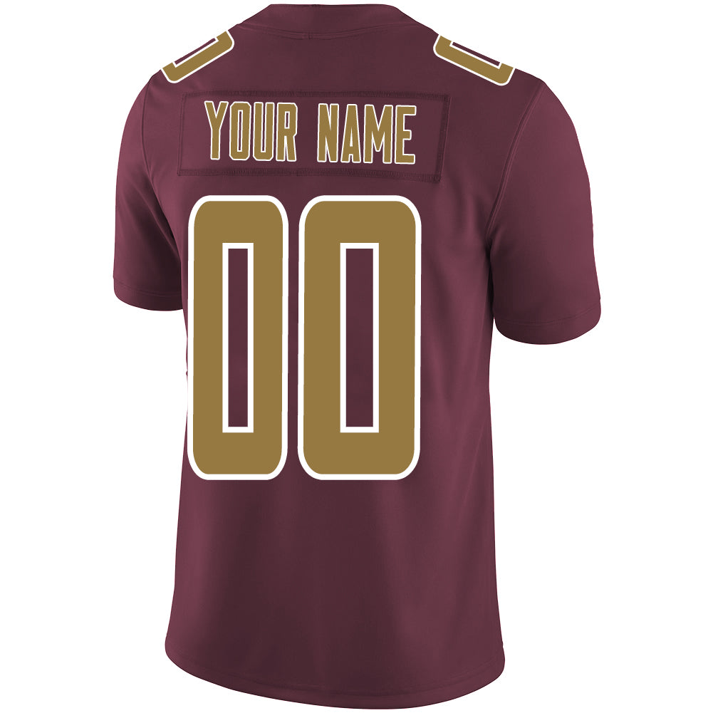 Custom red football jersey back view | GameDay Jerseys