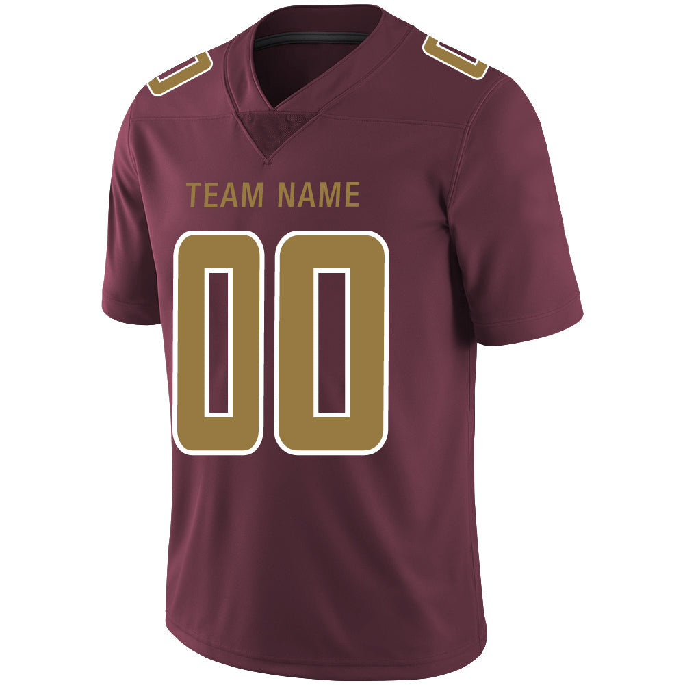 Custom red football jersey detail | GameDay Jerseys