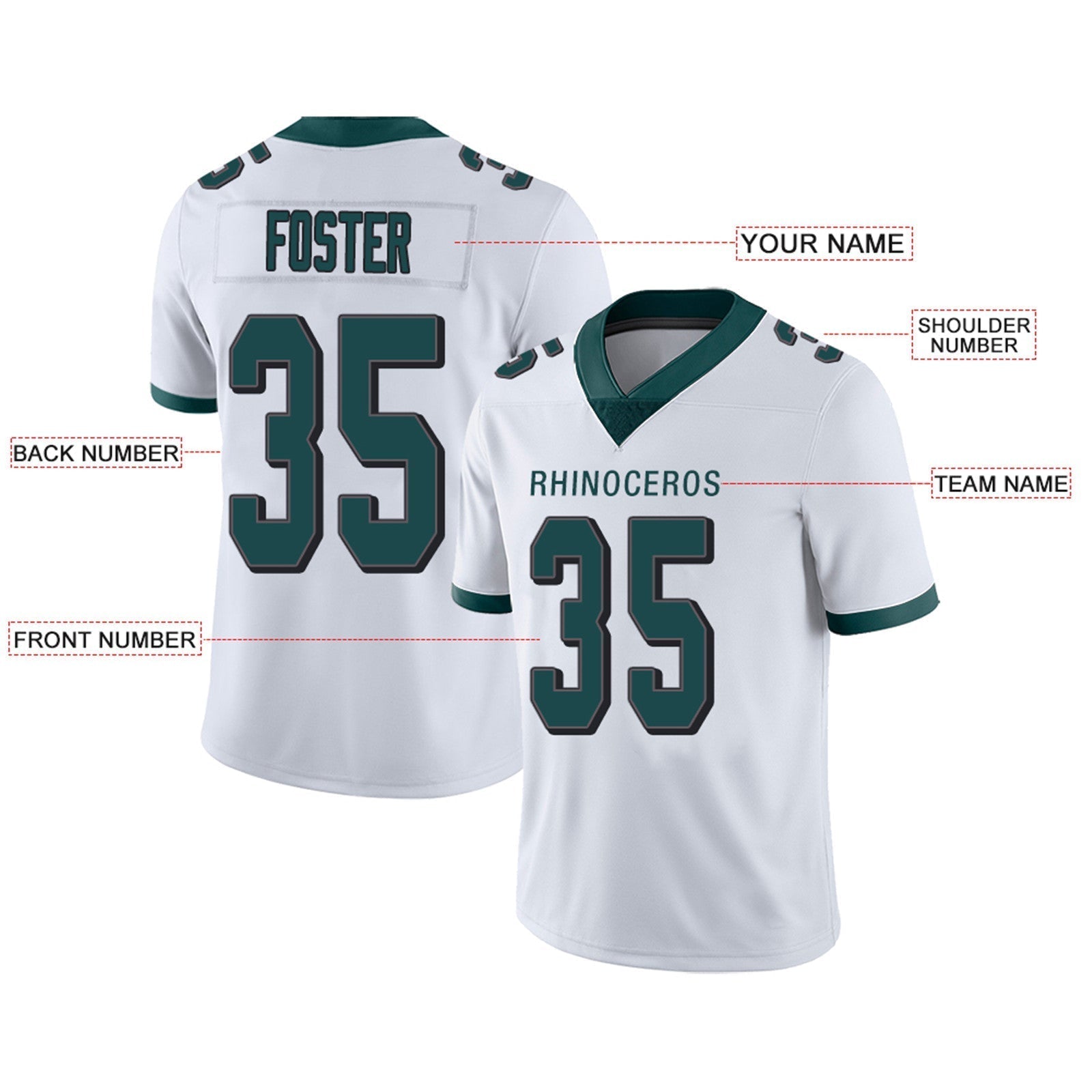 Custom green football jersey studio shot | GameDay Jerseys