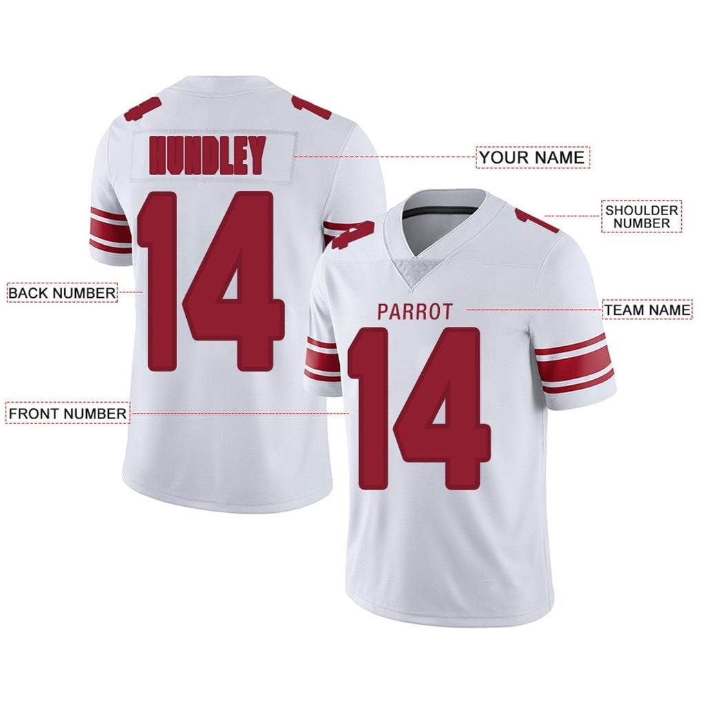 Custom navy football jersey studio shot | GameDay Jerseys