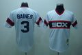 Custom Fan-Made Harold Baines Chicago White Sox #3 White Throwback Baseball Jersey