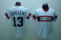 Custom Fan-Made Ozzie Guillen Chicago White Sox #13 White Throwback Baseball Jersey