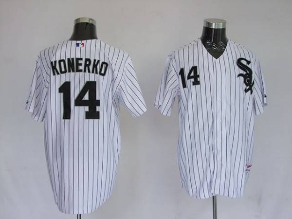 Custom Fan-Made Paul Konerko Chicago White Sox #14 White Baseball Jersey