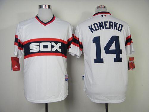 Custom Fan-Made Paul Konerko Chicago White Sox #14 White Baseball Jersey