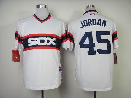 Custom Fan-Made Michael Jordan Chicago White Sox #45 White Baseball Jersey