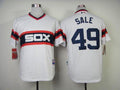 Custom Fan-Made Chris Sale Chicago White Sox #49 White Baseball Jersey